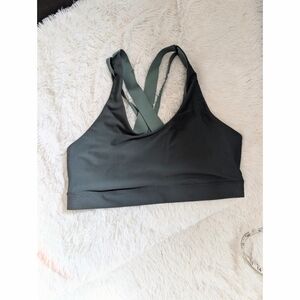Old Navy Active Powersoft Green Strappy Racerback Sports Bra Size Large